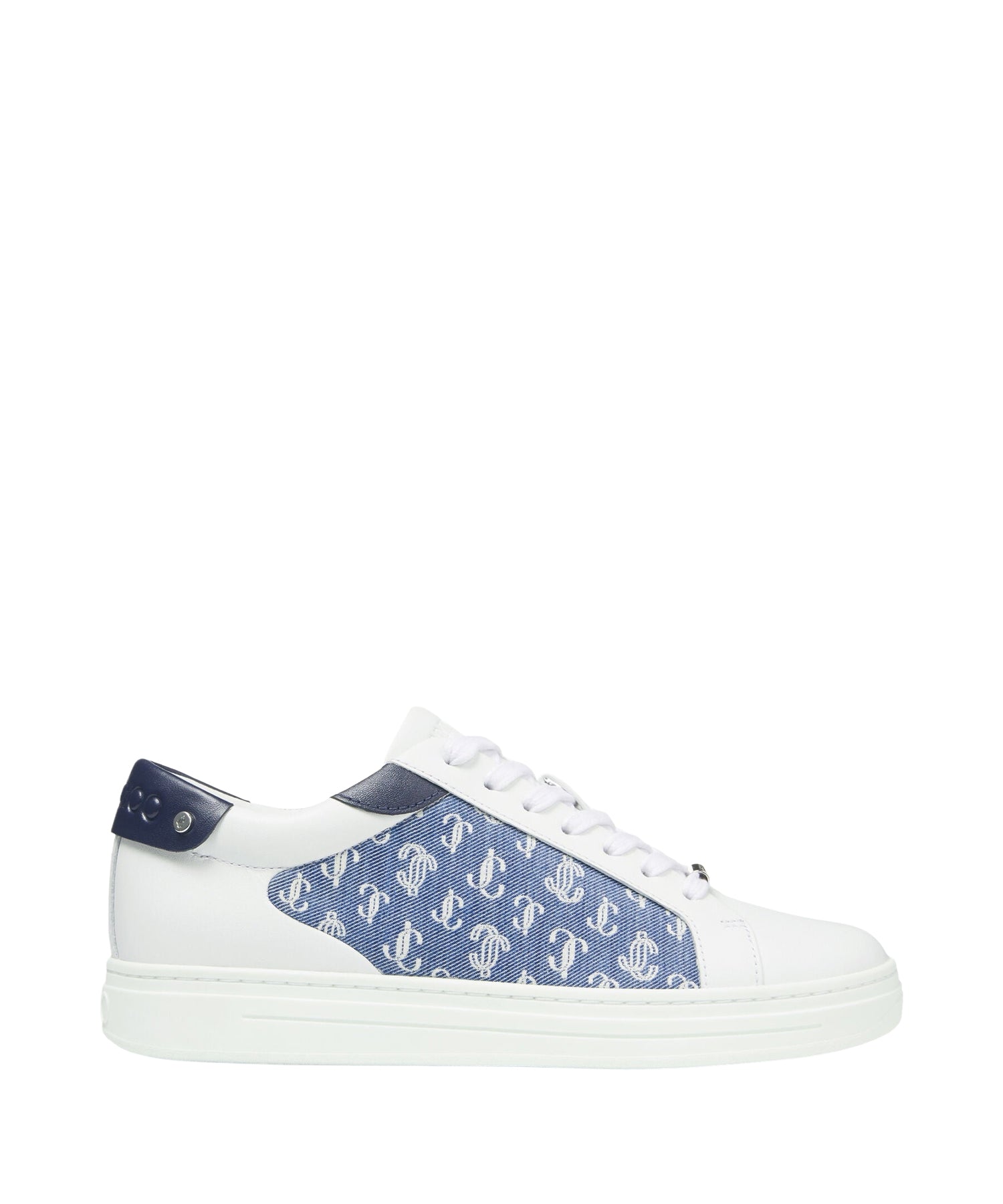 Sneakers Rome basses JC en cuir - Denim, Navy & White
