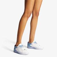 Sneakers Rome basses en cuir - White & Smoky Blue
