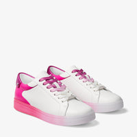 Sneakers Rome basses en cuir - White & Fuchsia