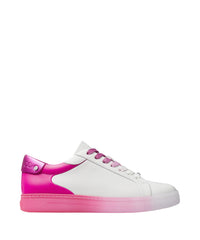 Sneakers Rome basses en cuir - White & Fuchsia