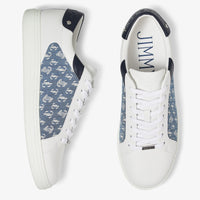 Rome JC low leather trainers - Denim, Navy & White