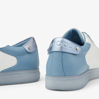 Sneakers Rome basses en cuir - White & Smoky Blue