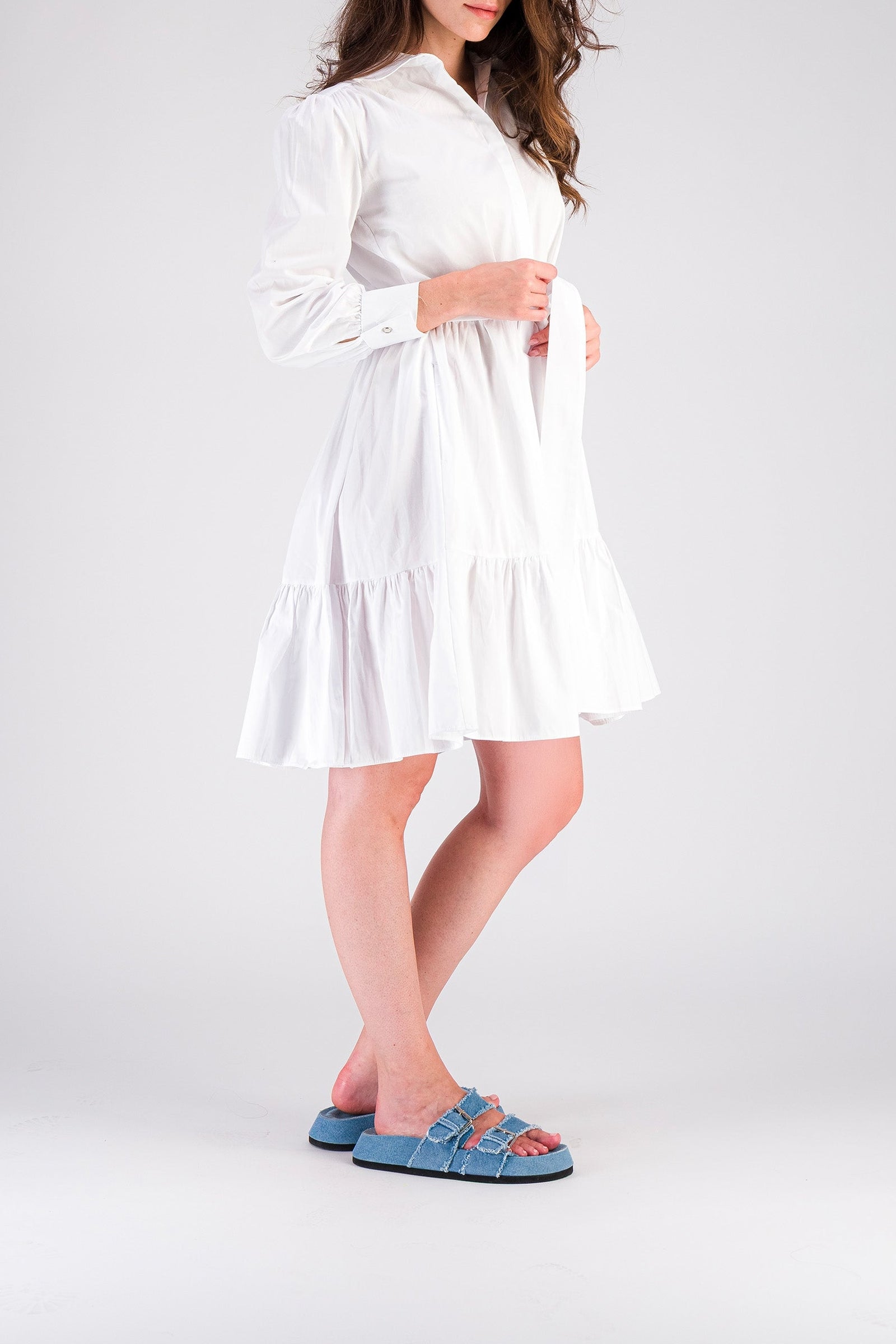 1 QTY NEW ROBE COURTE A VOLANTS