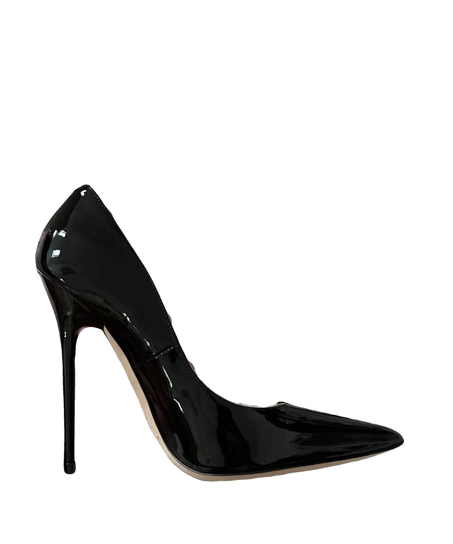 Escarpins Anouk à bout pointu 120 en cuir verni - Black