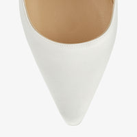 Escarpins Romy pointus 100 en satin - Ivory