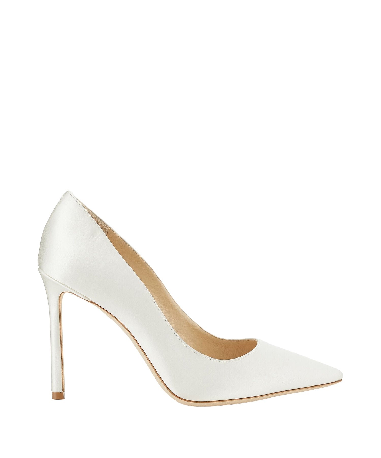 Escarpins Romy pointus 100 en satin - Ivory