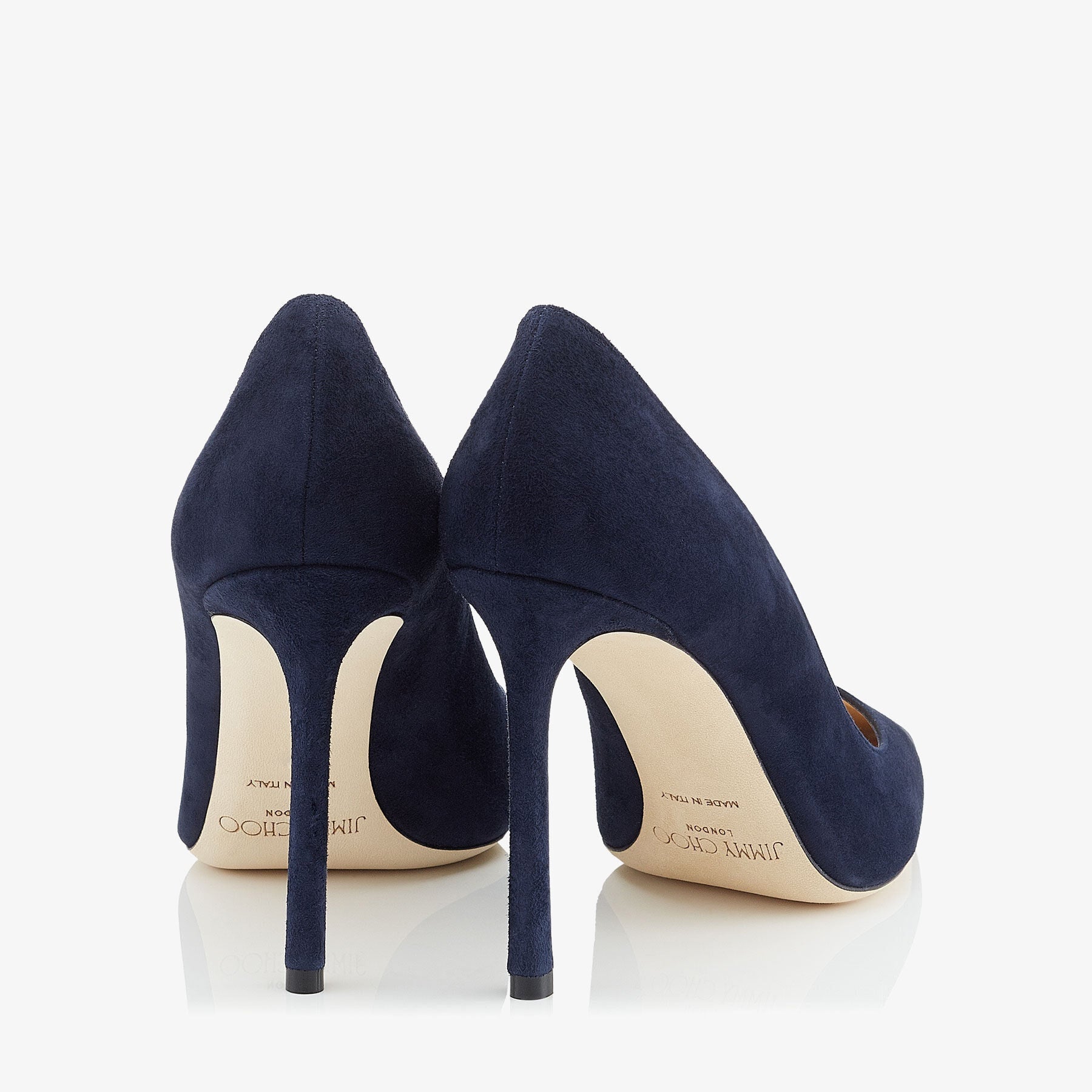 Escarpins Romy à bout pointu 100 en daim - Navy