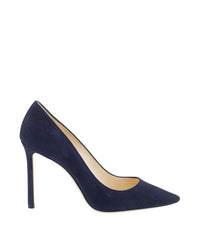Escarpins Romy à bout pointu 100 en daim - Navy