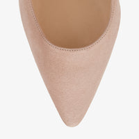 Romy 100 pointy suede pumps - Ballet Pink