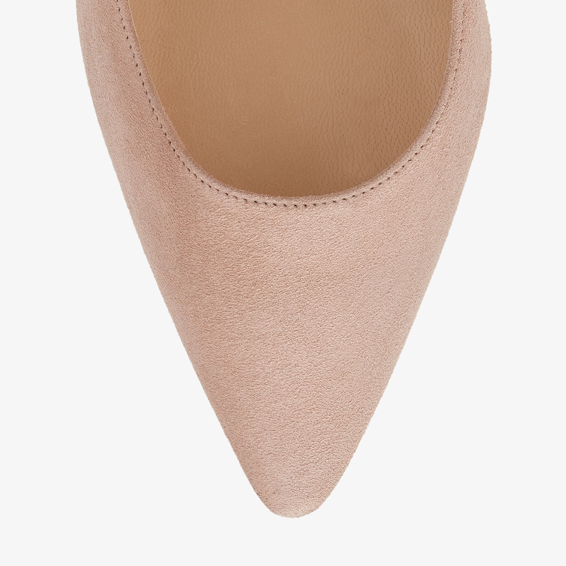 Romy 100 pointy suede pumps - Ballet Pink