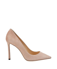 Romy 100 pointy suede pumps - Ballet Pink