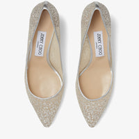 Romy 60 pumps in metallic leather and tulle - Silver & Pink