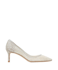 Romy 60 pumps in metallic leather and tulle - Silver & Pink
