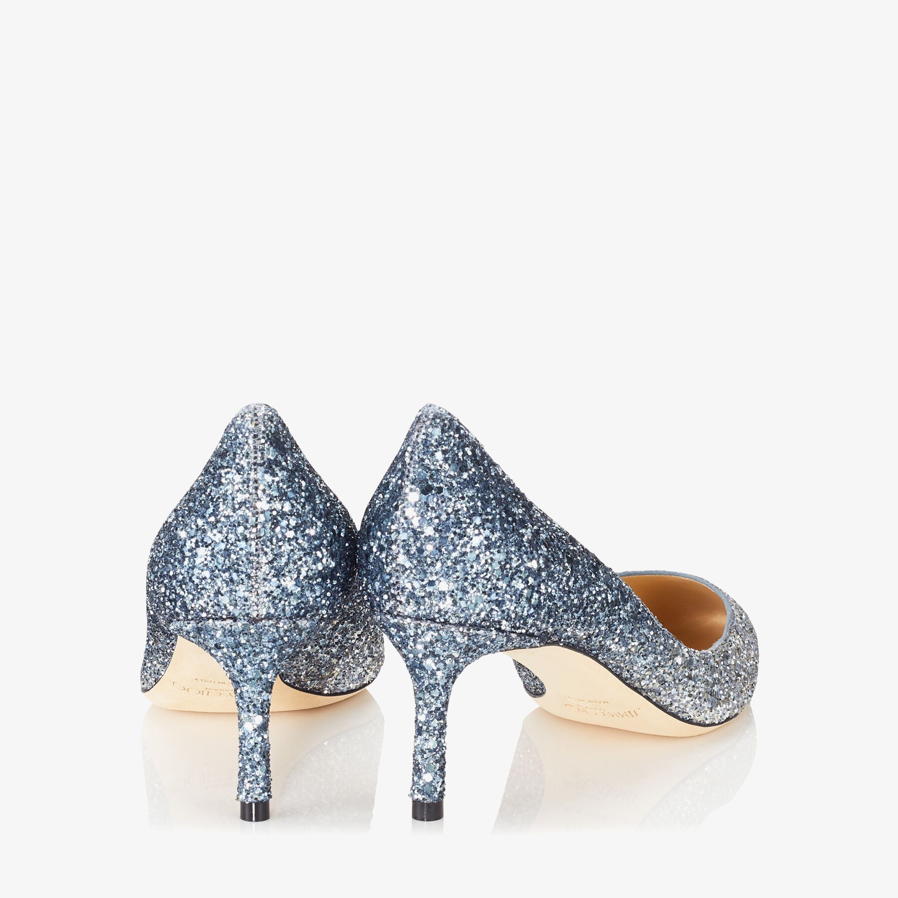 Escarpins Romy pointus 60 à paillettes dégradées - Silver & Dusk Blue