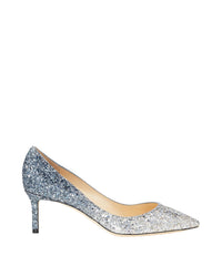 Escarpins Romy pointus 60 à paillettes dégradées - Silver & Dusk Blue