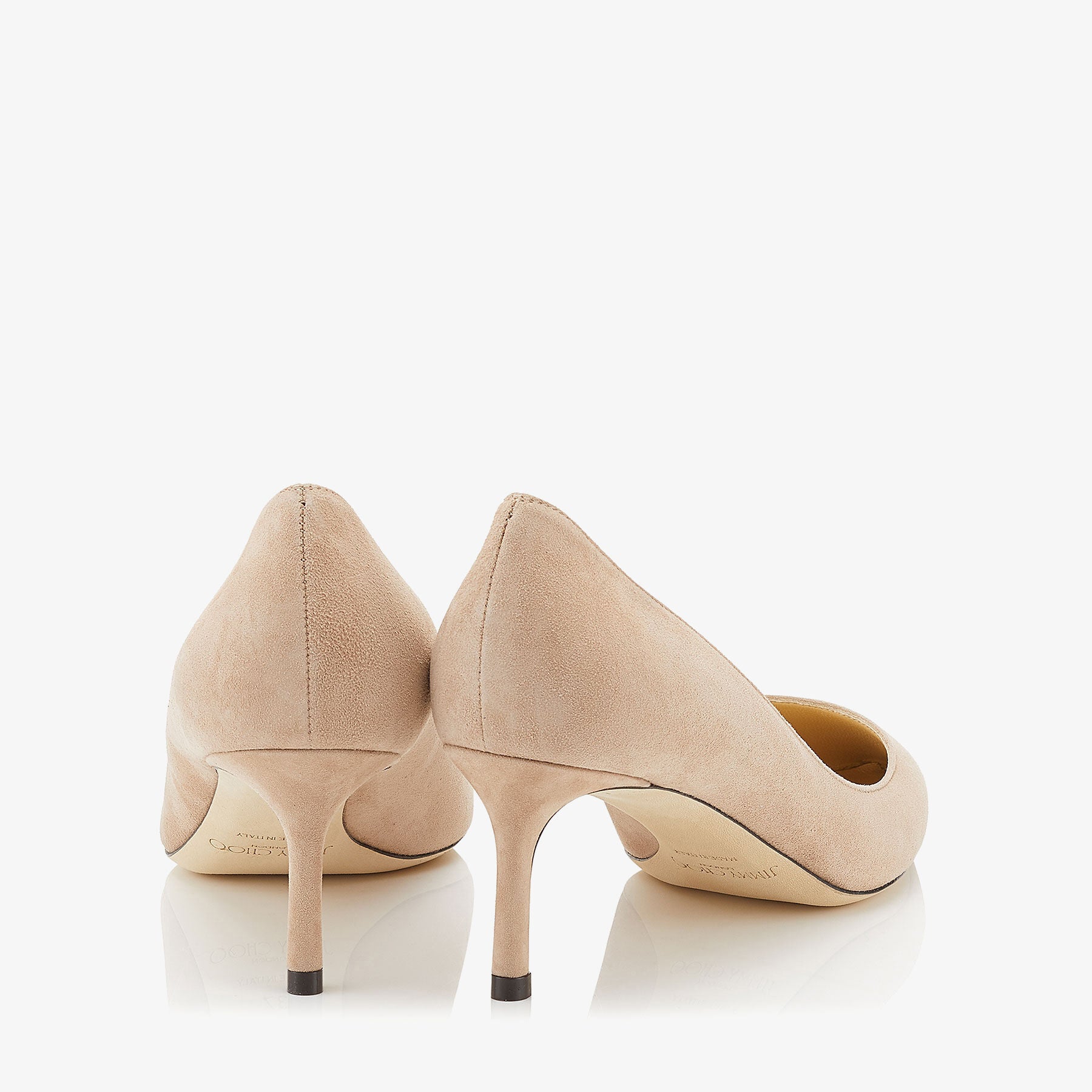 Romy 60 pointy pumps in suede - Ballet Pink