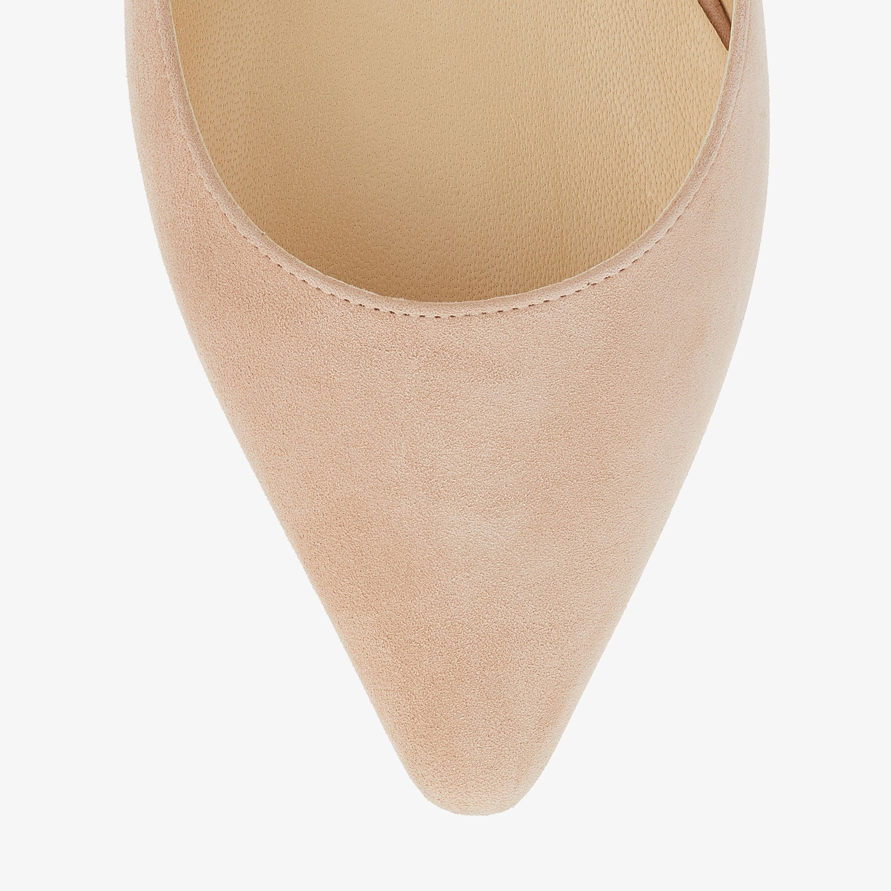 Romy 60 pointy pumps in suede - Ballet Pink