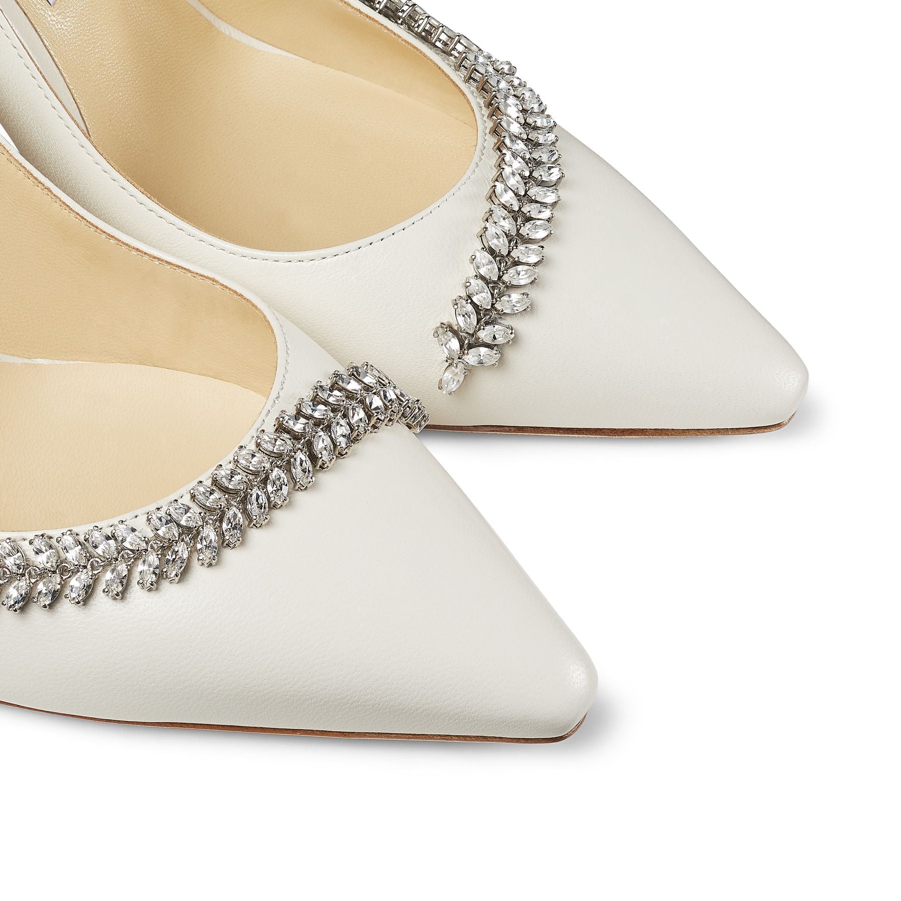 Escarpins Romy 85 en cuir - Latte & Crystal
