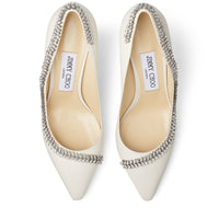 Escarpins Romy 85 en cuir - Latte & Crystal