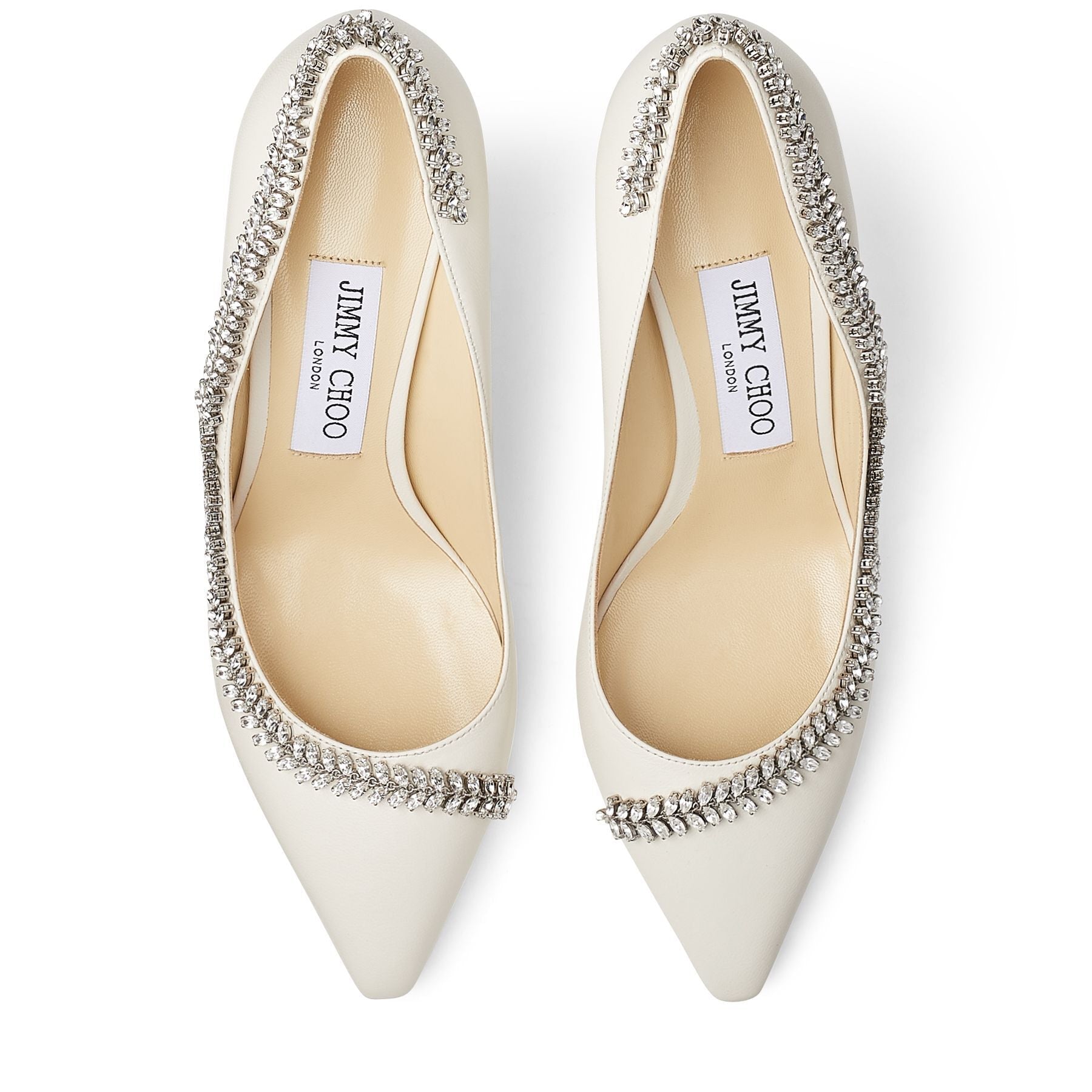 Escarpins Romy 85 en cuir - Latte & Crystal