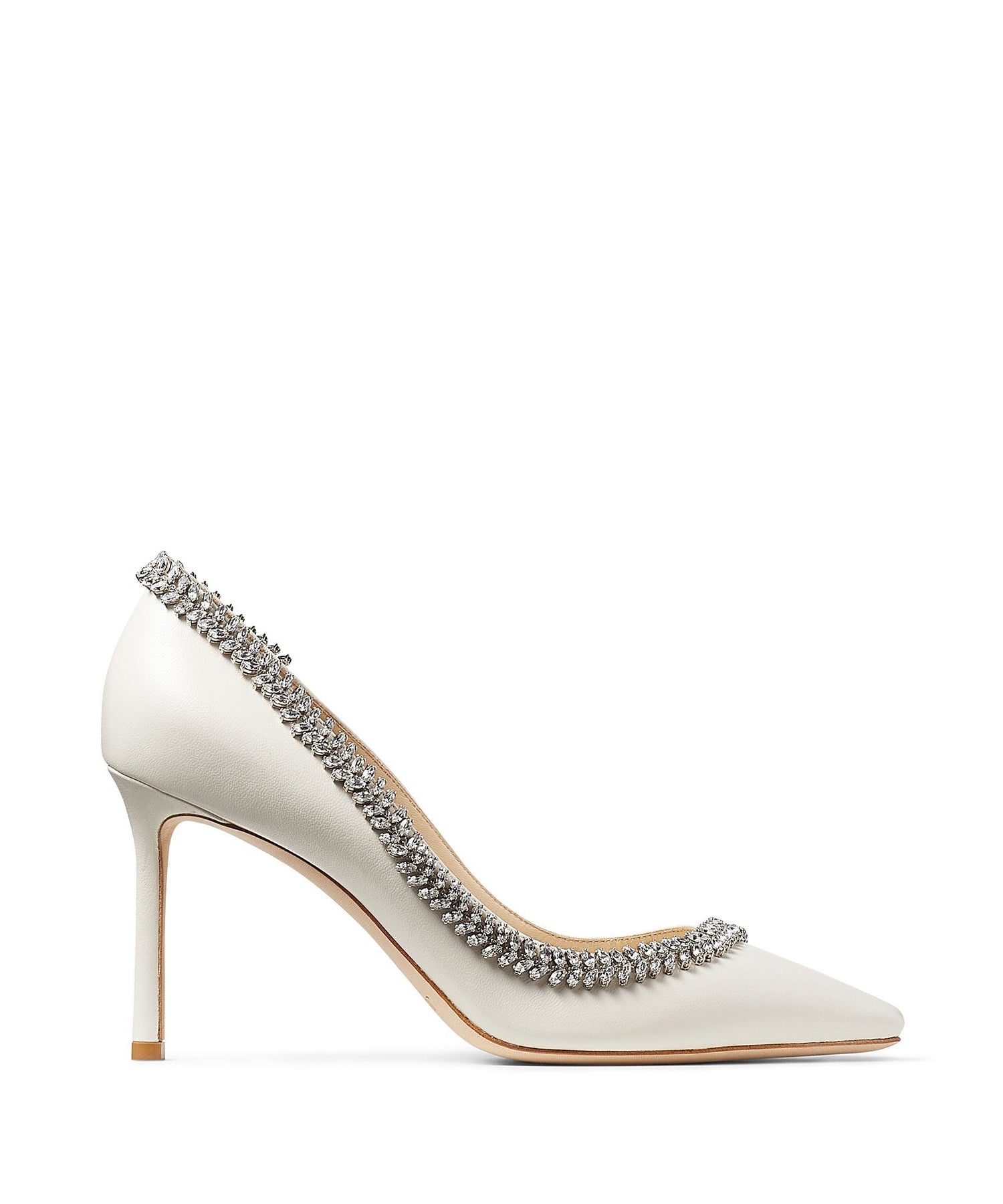 Escarpins Romy 85 en cuir - Latte & Crystal