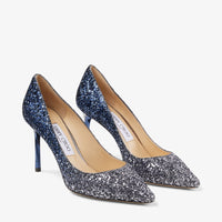 Escarpins Romy à bout pointu 85 en étoffe pailletée - Anthracite & Navy