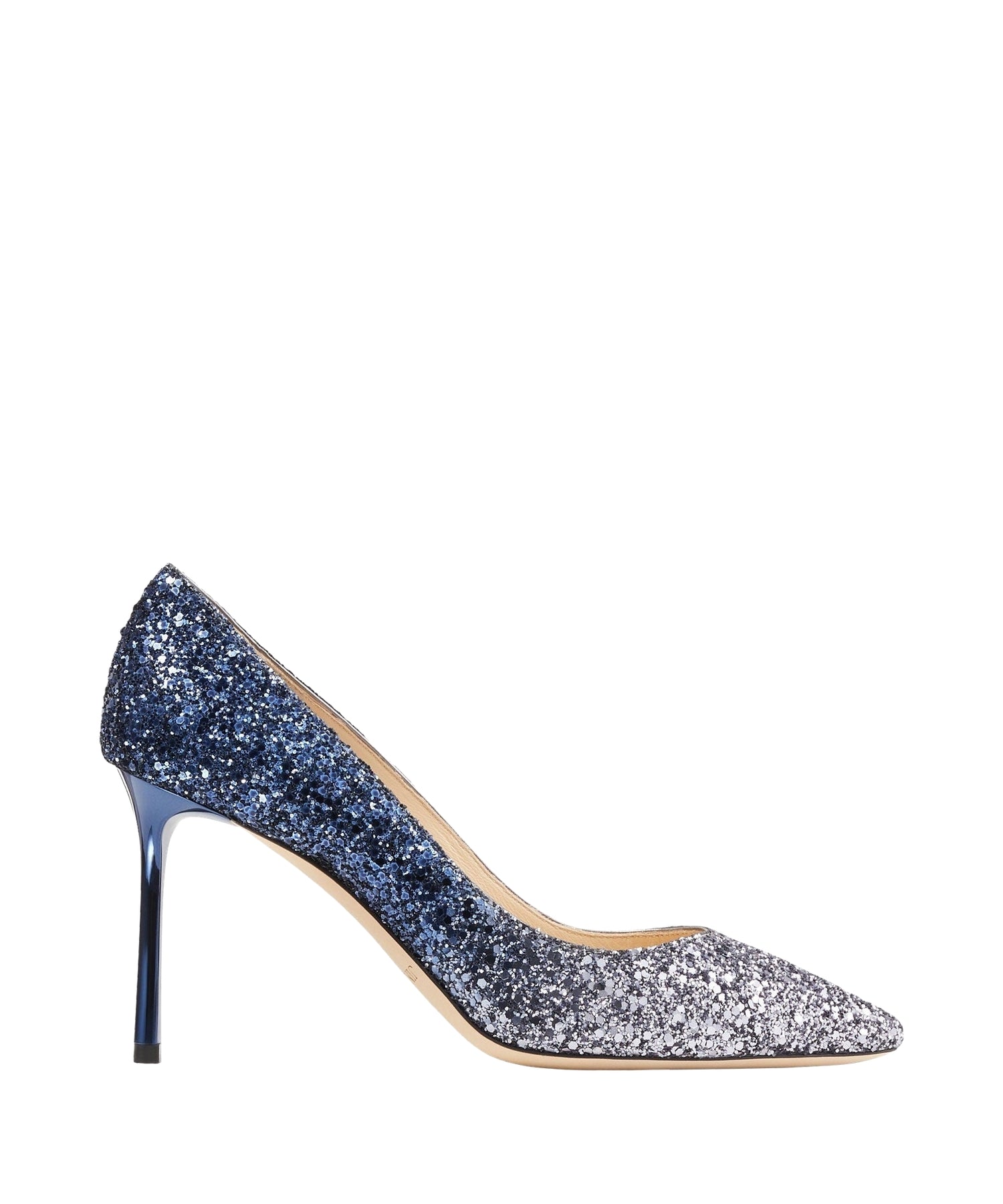 Escarpins Romy à bout pointu 85 en étoffe pailletée - Anthracite & Navy