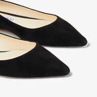Ballerines Romy plates à bout pointu en daim - Black