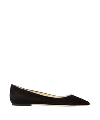 Ballerines Romy plates à bout pointu en daim - Black