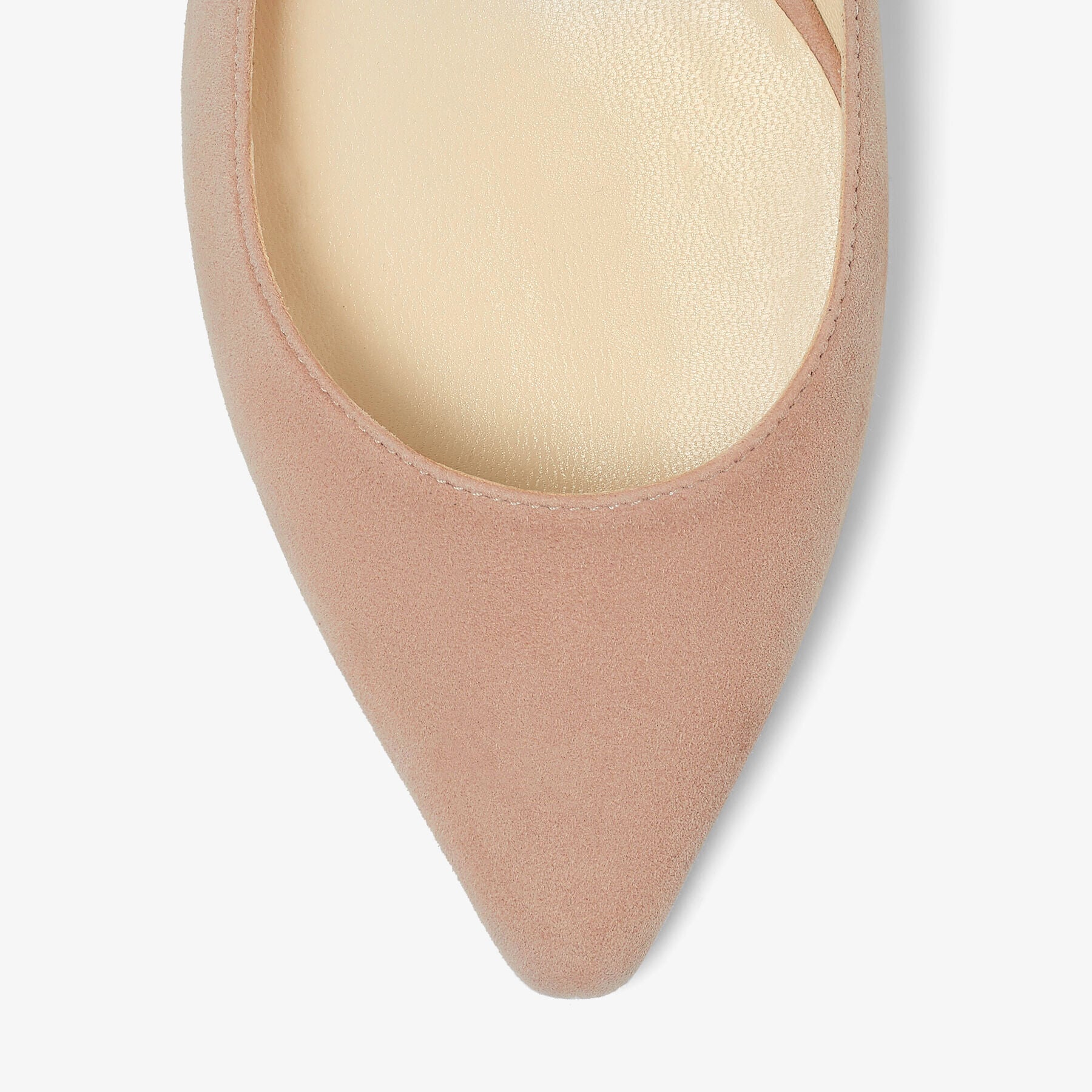 Ballerines Romy plates à bout pointu en daim - Ballet Pink