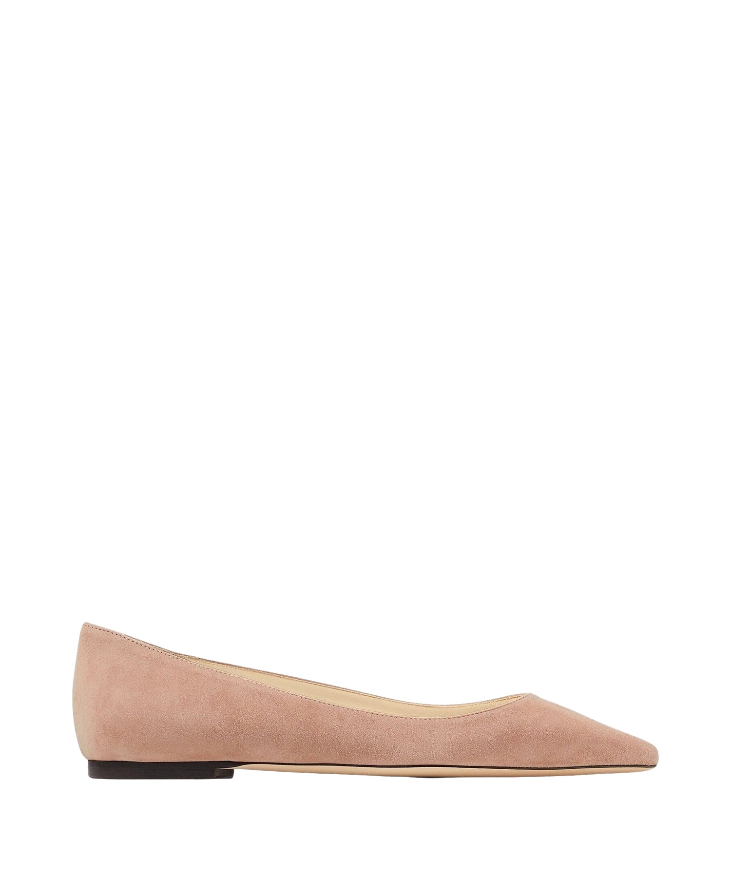 Ballerines Romy plates à bout pointu en daim - Ballet Pink