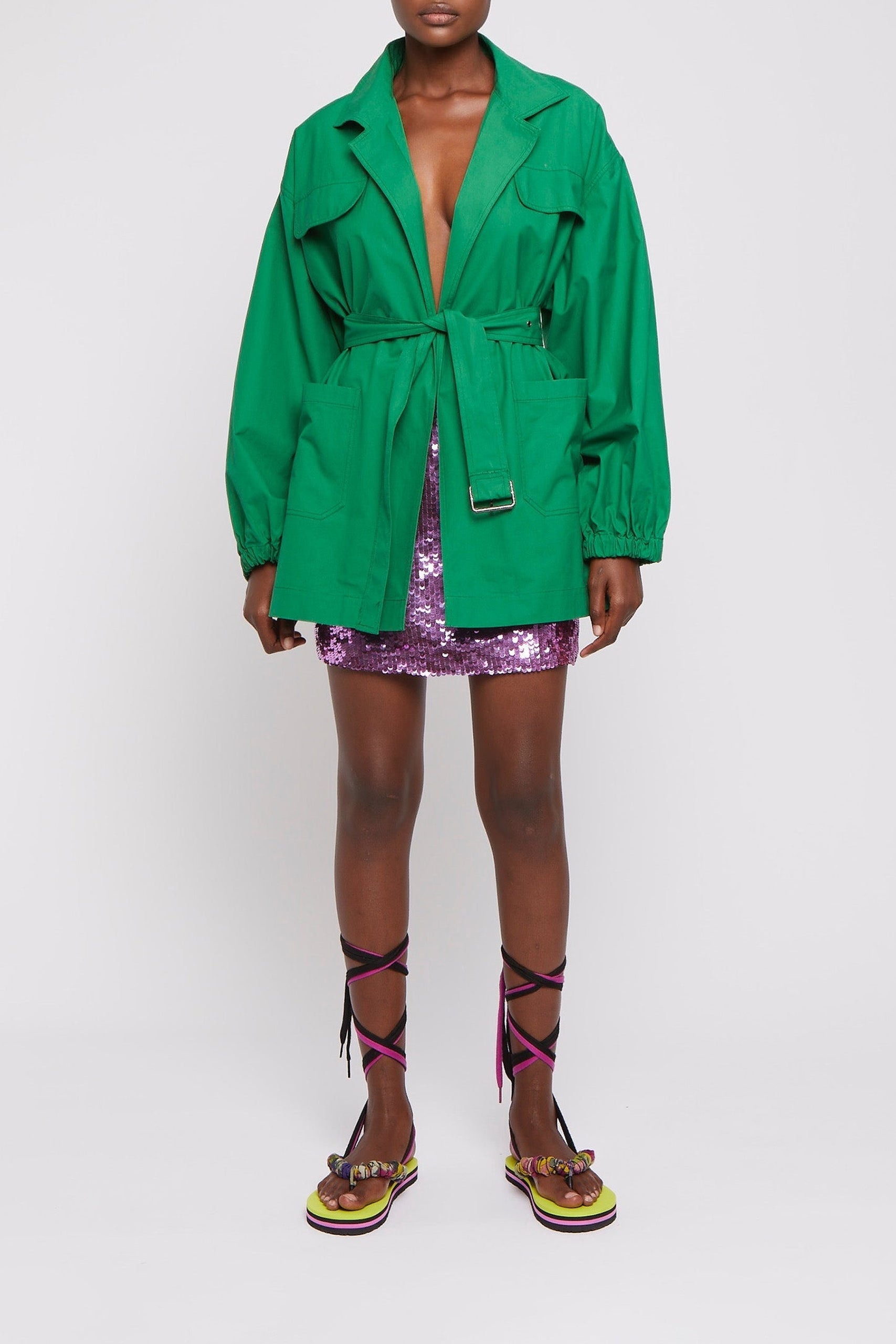 Veste courte Ron à poches - Green