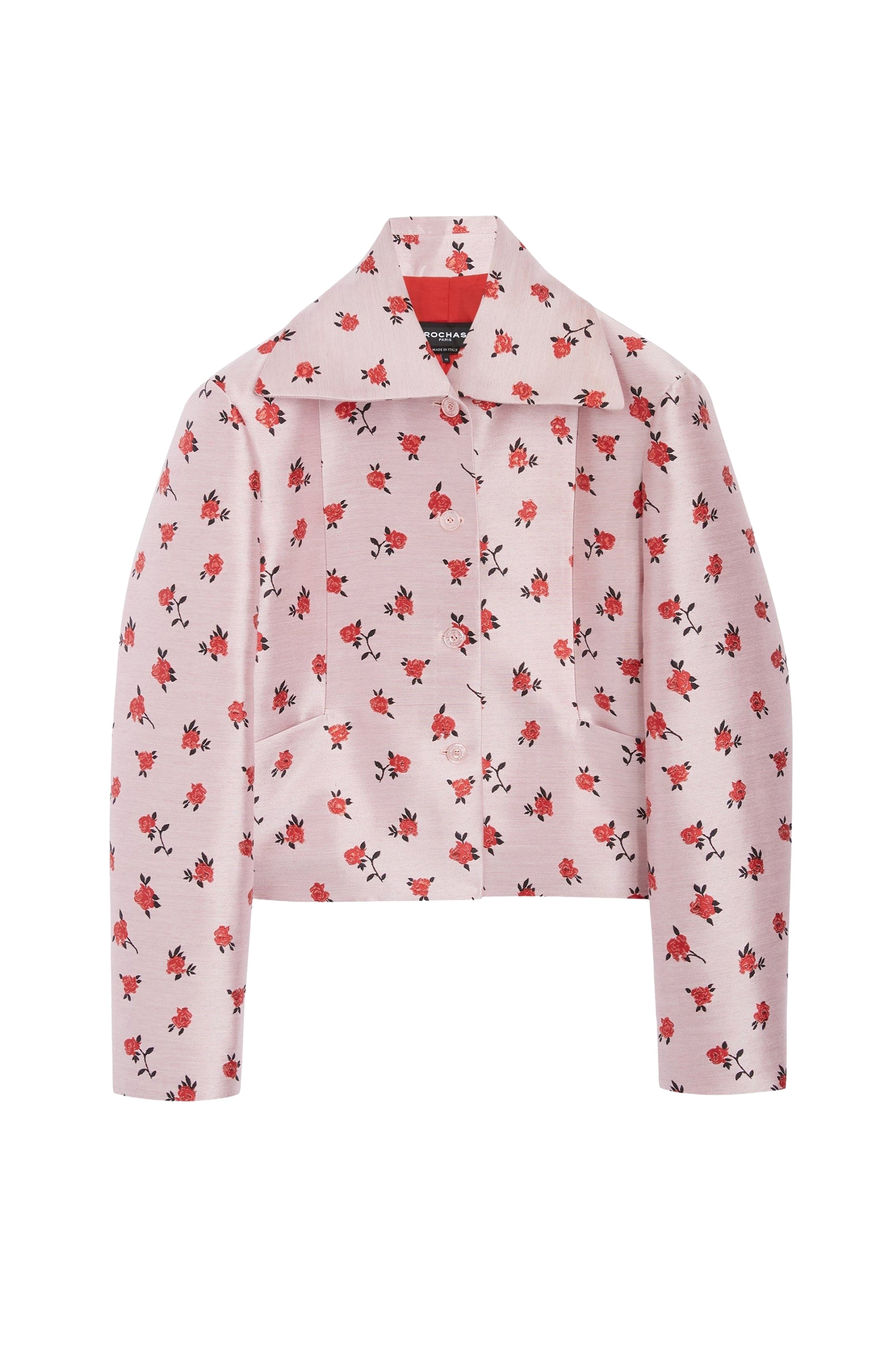 Veste courte en brocart - Rose