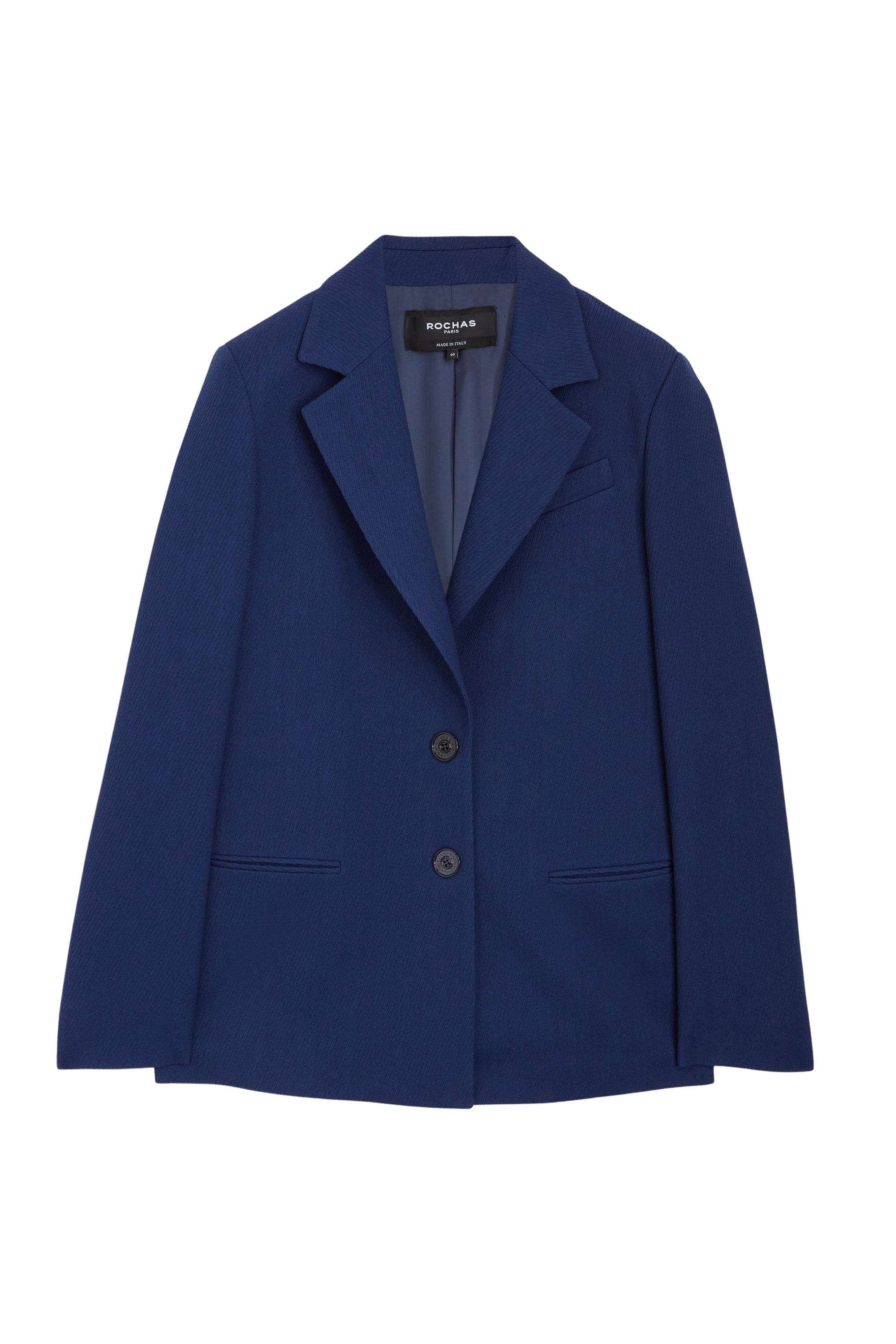 Blazer noué au dos en laine - Bleu