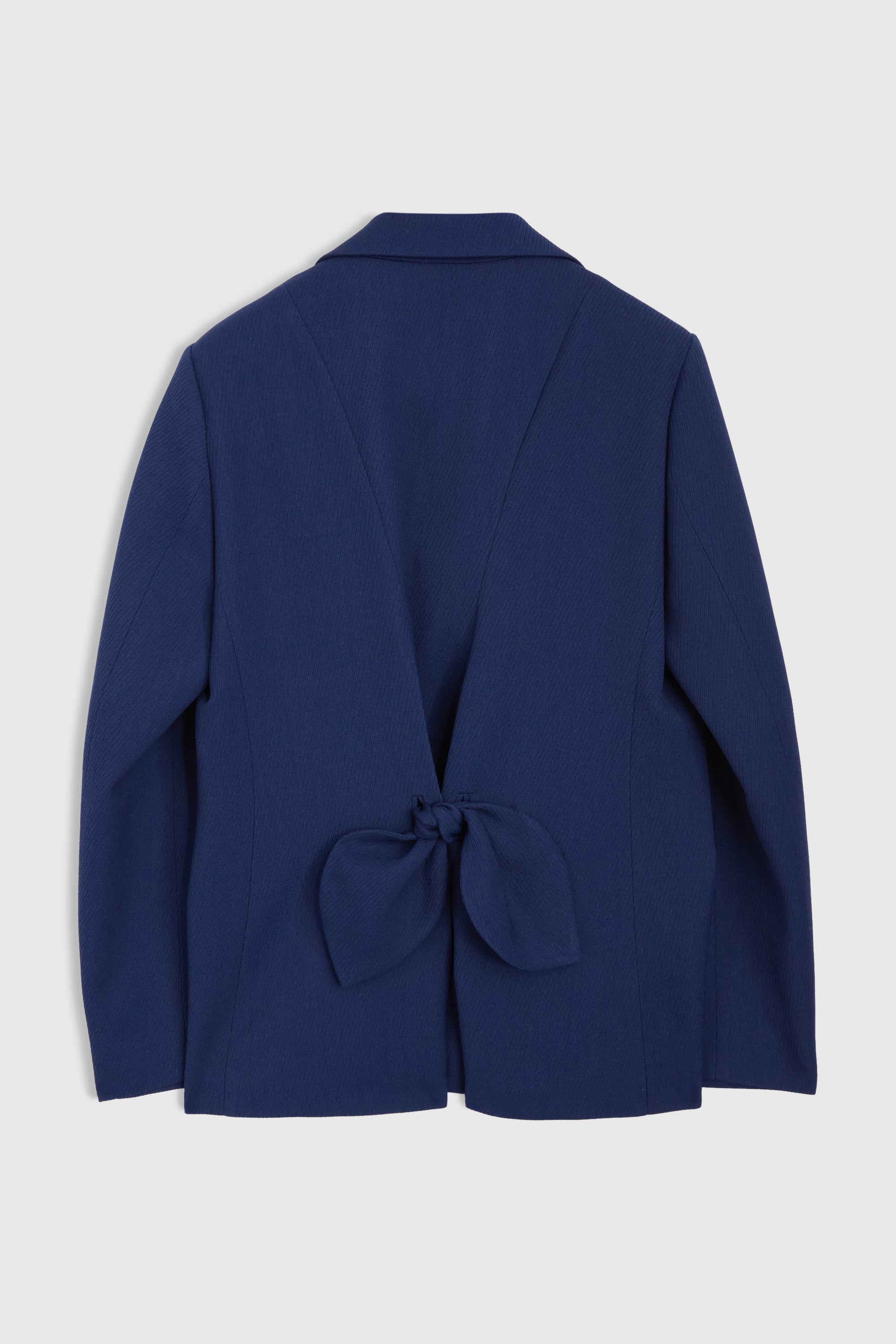 Blazer noué au dos en laine - Bleu