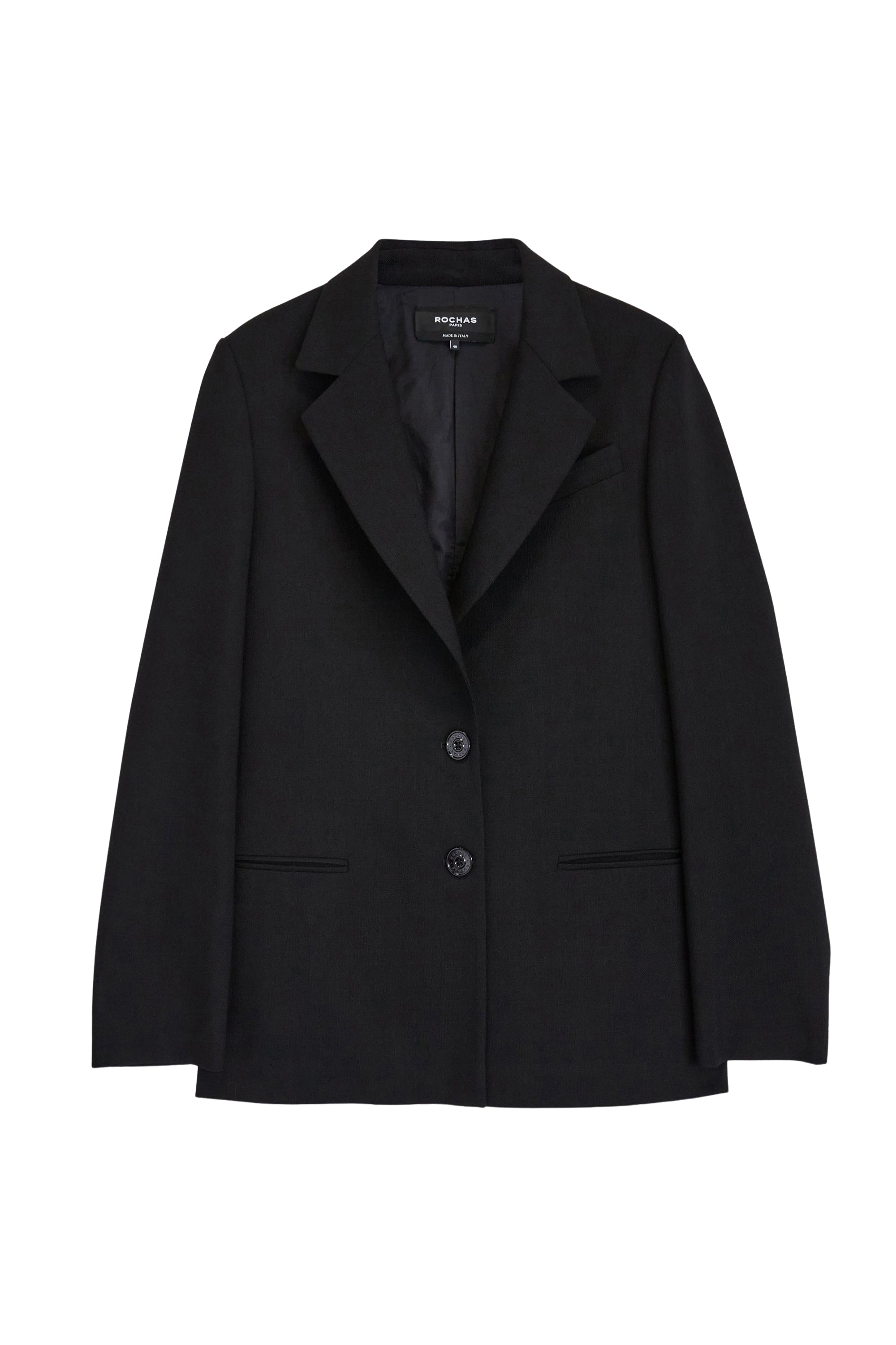 Blazer noué au dos en laine - Noir
