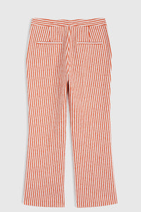 Pantalon 7/8 à rayures - Orange
