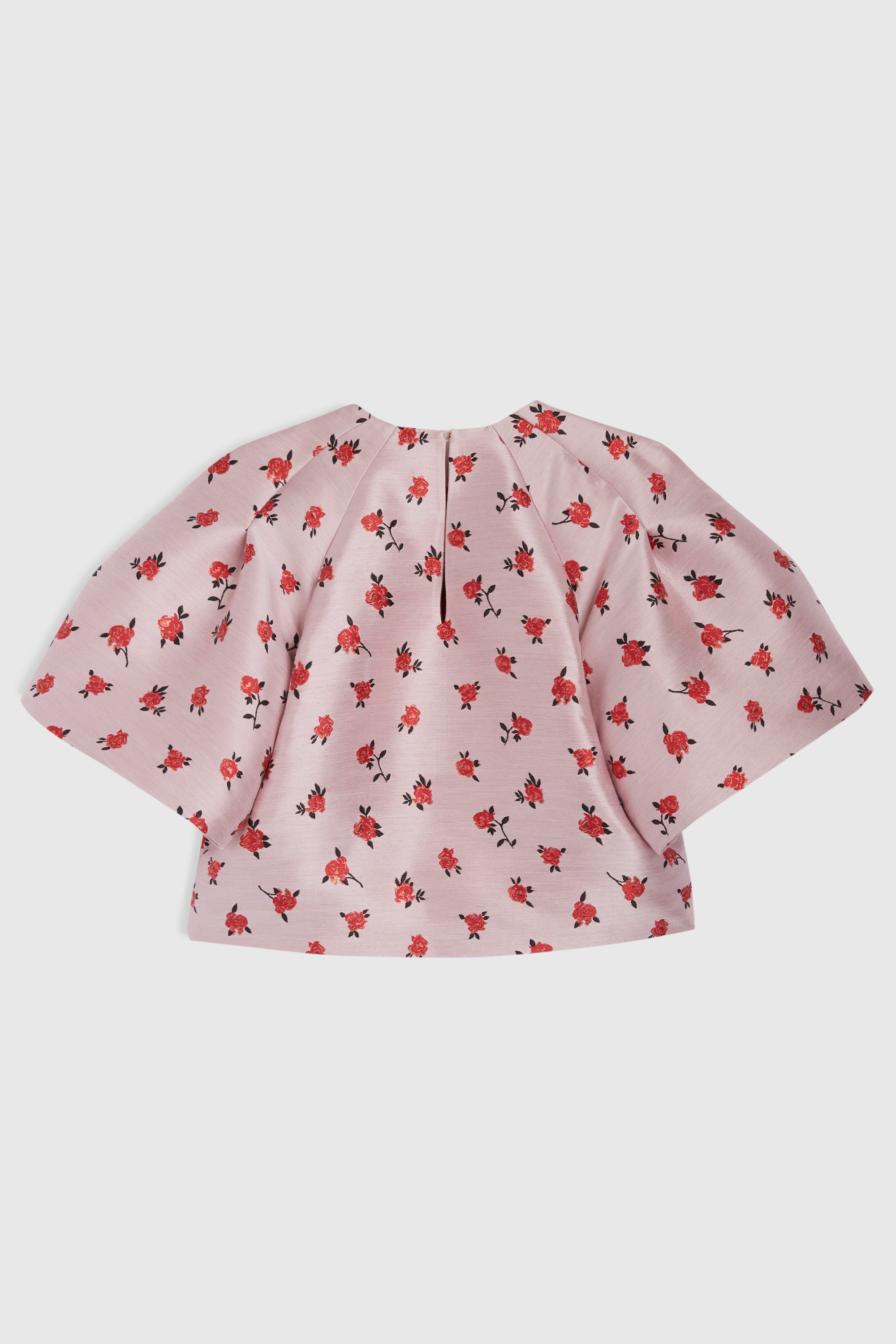 Blouse courte en brocart - Rose