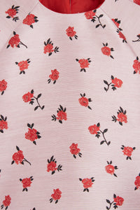Blouse courte en brocart - Rose