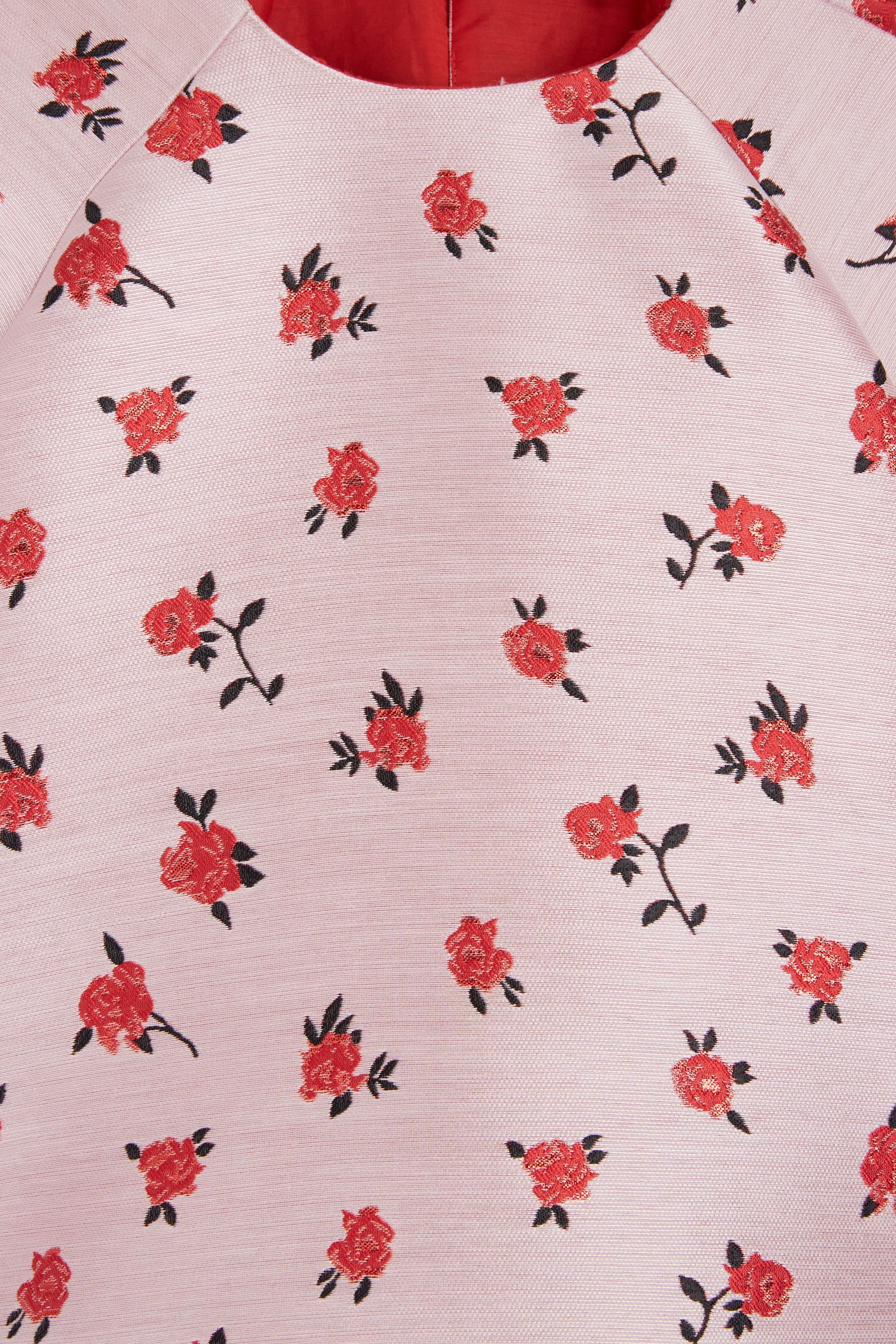 Blouse courte en brocart - Rose
