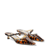 Mules Ros 35 en cuir - Cognac Mix & Silver