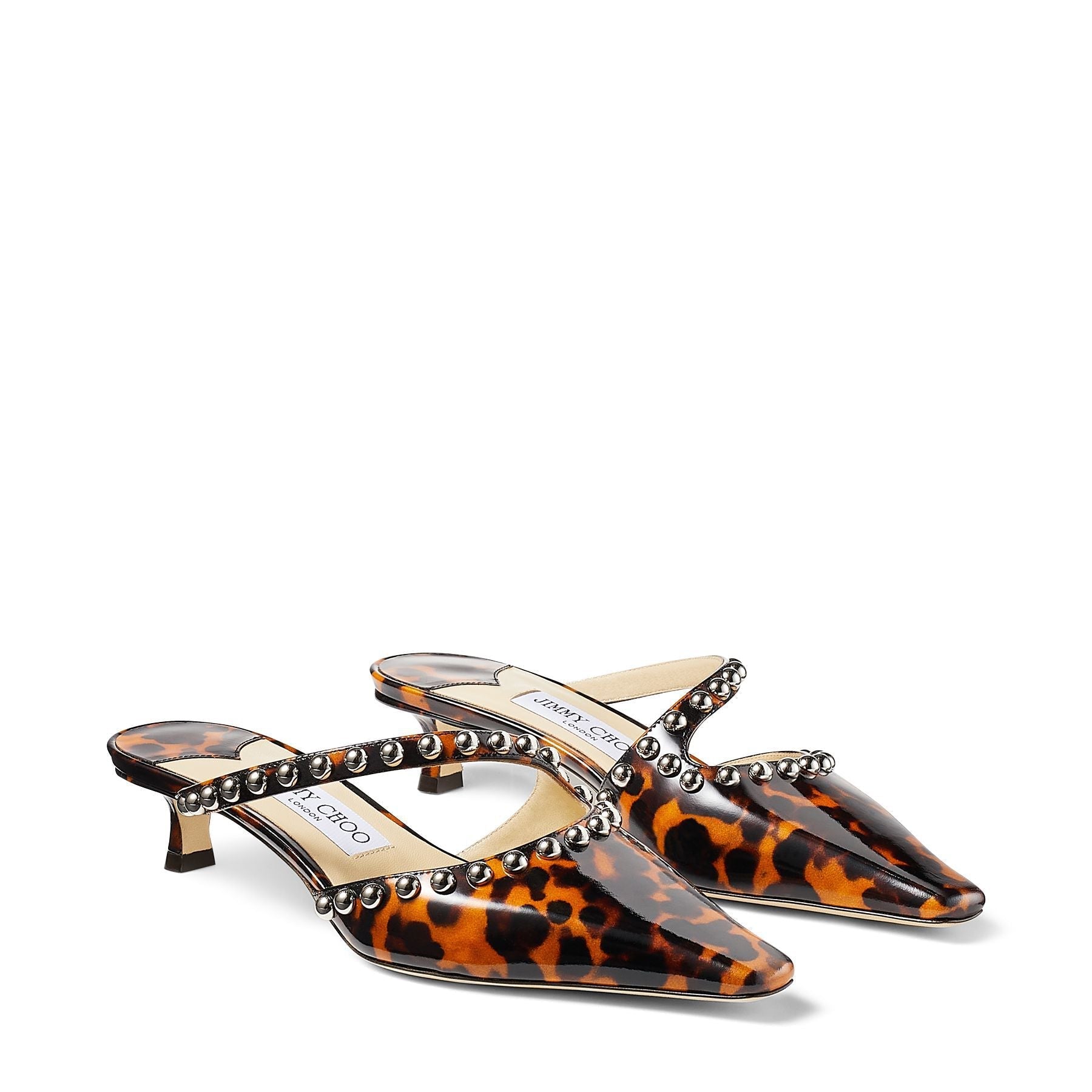 Mules Ros 35 en cuir - Cognac Mix & Silver
