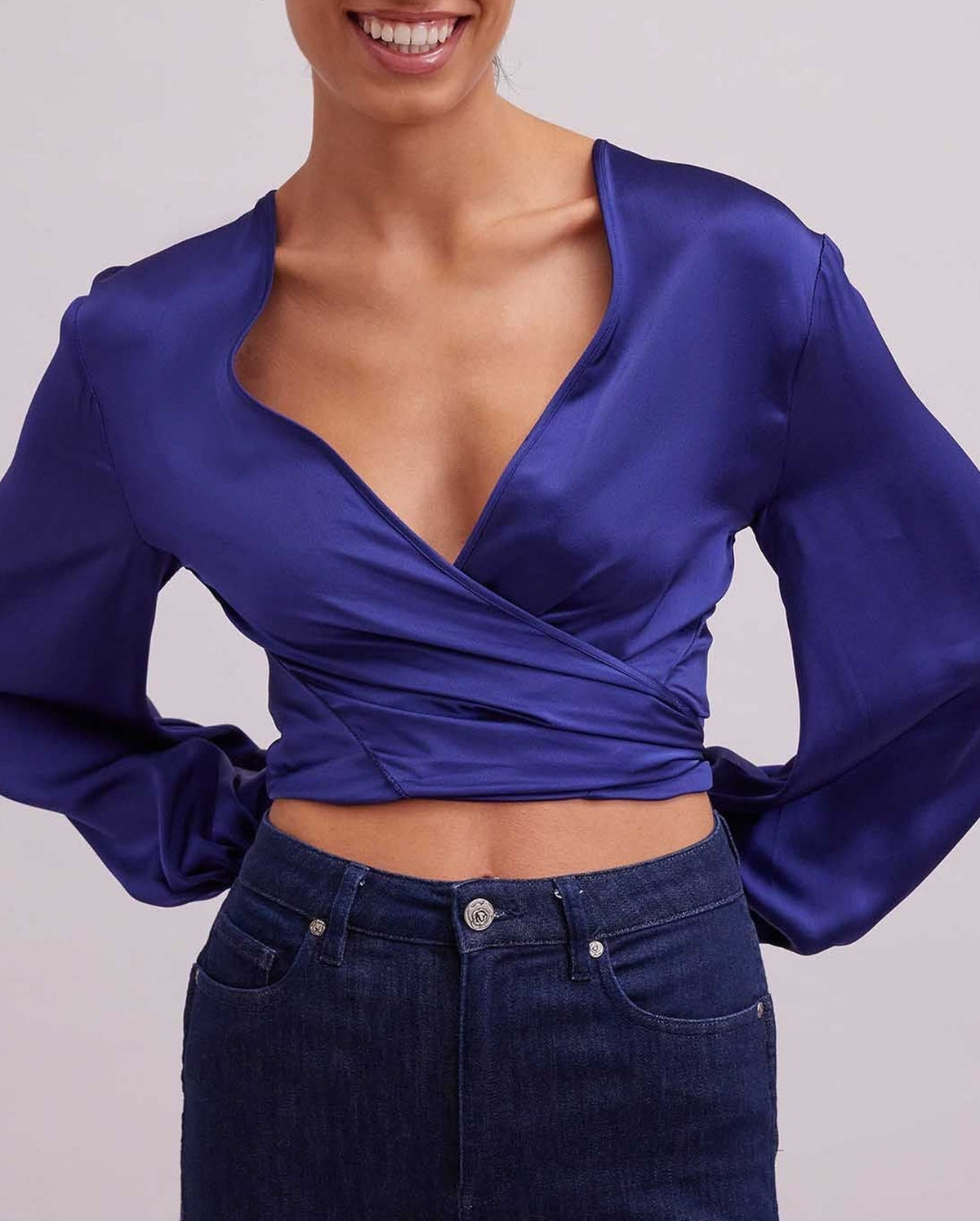 Blouse Rosace cache-cœur - Dark Navy