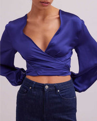 Blouse Rosace cache-cœur - Dark Navy