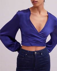 Blouse Rosace cache-cœur - Dark Navy