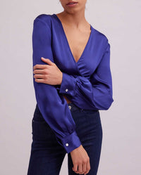 Blouse Rosace cache-cœur - Dark Navy