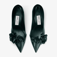 Escarpins Rosalia avec fleurs 65 en cuir - Dark Green