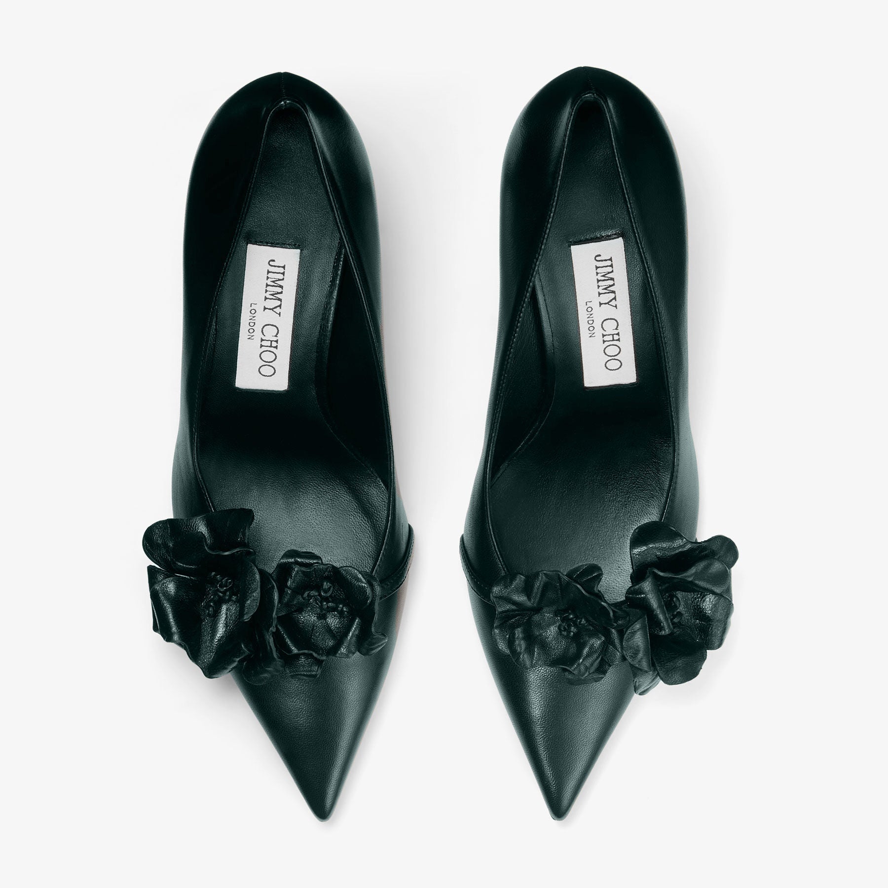 Escarpins Rosalia avec fleurs 65 en cuir - Dark Green