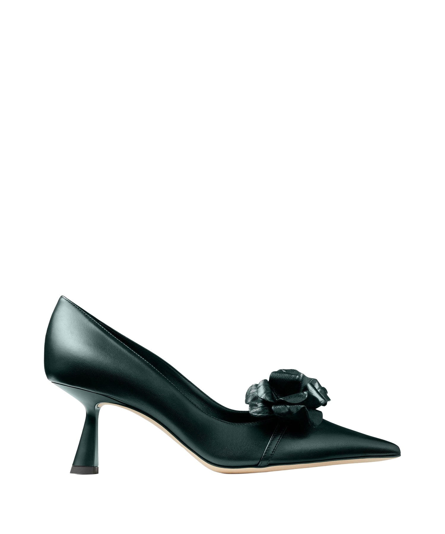 Escarpins Rosalia avec fleurs 65 en cuir - Dark Green
