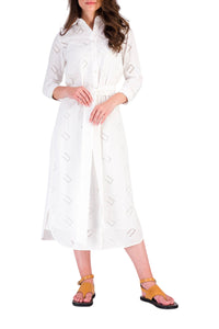 1 QTY NEW ROBE LONGUE BRODERIE ANGLAISE